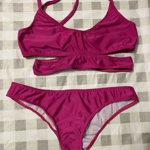 Brazilian cut out bikini set no tags never used